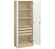 Norden materiaalikaappi 6 laatikkoa L80xS47xK210, koivu