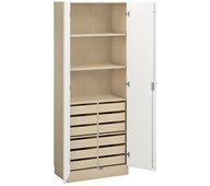 Norden materiaalikaappi 12 laatikkoa L80xS47xK210, koivu