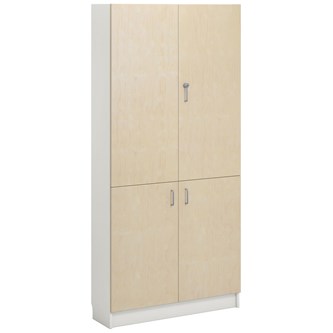 Norden FSC materiaalikaappi 4 ovea L100xS32xK210, valkoinen