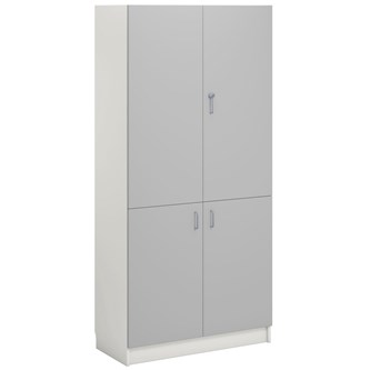 Norden FSC materiaalikaappi 4 ovea L100xS47xK210, valkoinen