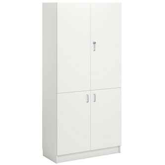 Norden FSC materiaalikaappi 4 ovea L100xS47xK210, valkoinen