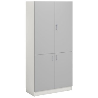 Norden FSC materiaalikaappi 4 ovea L100xS60xK210, valkoinen