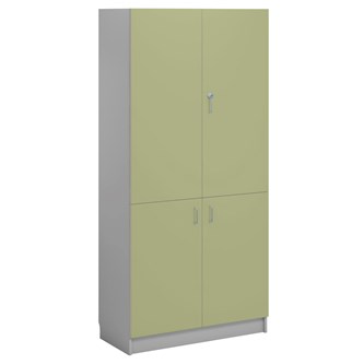 Norden FSC materiaalikaappi 4 ovea L100xS47xK210, vaaleanharmaa