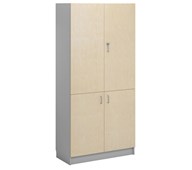 Norden FSC materiaalikaappi 4 ovea L100xS47xK210, vaaleanharmaa