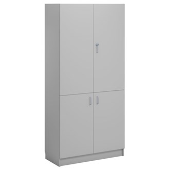 Norden FSC materiaalikaappi 4 ovea L100xS47xK210, vaaleanharmaa