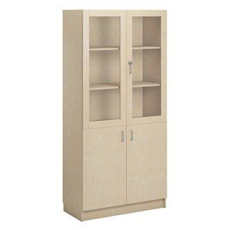 Norden FSC materiaalikaappi 2 umpiovea 2 lasiovea L100xS47xK210, koivu