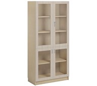 Norden FSC materiaalikaappi 4 lasiovea  L100xS32xK210, koivu