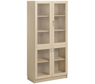 Norden FSC materiaalikaappi 4 lasiovea L100xS47xK210, koivu