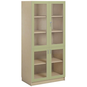 IS-VET Norden FSC materiaalikaappi 4 lasiovea L100xS60xK210, koivu