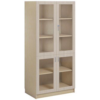 IS-VET Norden FSC materiaalikaappi 4 lasiovea L100xS60xK210, koivu