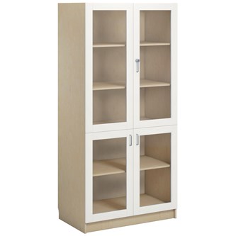 IS-VET Norden FSC materiaalikaappi 4 lasiovea L100xS60xK210, koivu