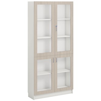 Norden FSC materiaalikaappi 4 lasiovea L100xS32xK210, valkoinen