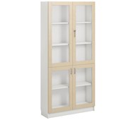 Norden FSC materiaalikaappi 4 lasiovea L100xS32xK210, valkoinen