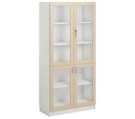 Norden FSC materiaalikaappi 4 lasiovea L100xS47xK210, valkoinen