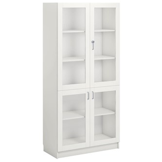 Norden FSC materiaalikaappi 4 lasiovea L100xS47xK210, valkoinen