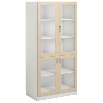 Norden FSC materiaalikaappi 4 lasiovea L100xS60xK210, valkoinen