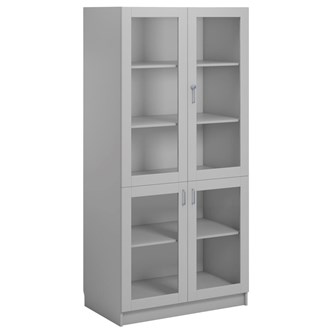 IS-VET Norden FSC materiaalikaappi 4 lasiovea L100xS60xK210, vaaleanharmaa