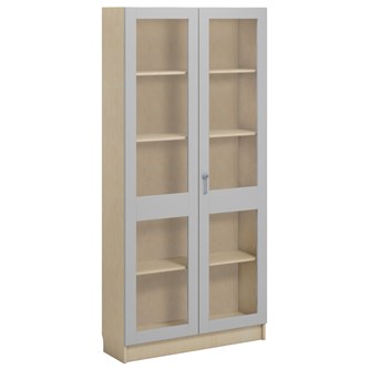 Norden FSC materiaalikaappi 2 lasiovea L100xS32xK210, koivu