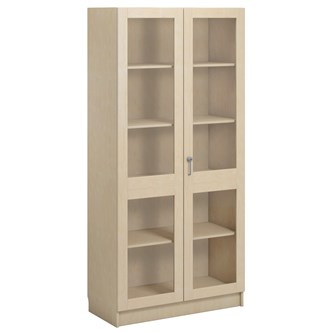 Norden FSC materiaalikaappi 2 lasiovea L100xS47xK210, koivu