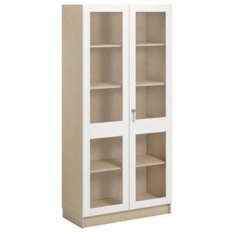 Norden FSC materiaalikaappi 2 lasiovea L100xS47xK210, koivu