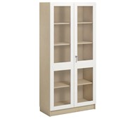 Norden materiaalikaappi 2 lasiovea L100xS47xK210, koivu