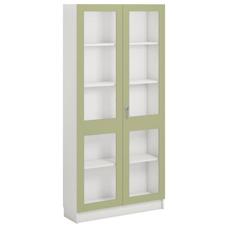 Norden FSC materiaalikaappi 2 lasiovea L100xS32xK210, valkoinen