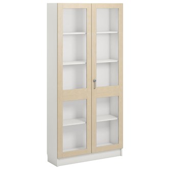 Norden FSC materiaalikaappi 2 lasiovea L100xS32xK210, valkoinen