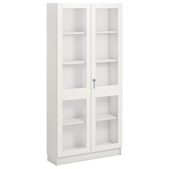 Norden FSC materiaalikaappi 2 lasiovea L100xS32xK210, valkoinen