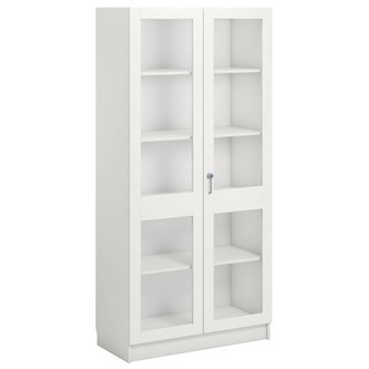 Norden FSC materiaalikaappi 2 lasiovea L100xS47xK210, valkoinen