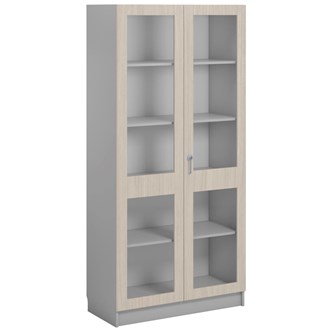 Norden FSC materiaalikaappi 2 lasiovea L100xS47xK210, vaaleanharmaa