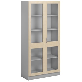 Norden FSC materiaalikaappi 2 lasiovea L100xS47xK210, vaaleanharmaa