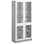 Norden FSC materiaalikaappi 2 lasiovea L100xS47xK210, vaaleanharmaa