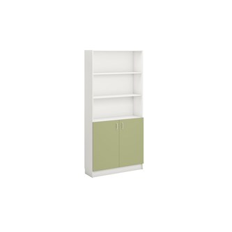 Norden FSC kirjahylly alakaapilla  L100xS32xK210, valkoinen