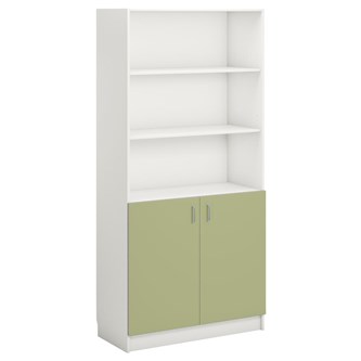 Norden FSC kirjahylly alakaapilla  L100xS47xK210, valkoinen