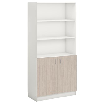 Norden FSC kirjahylly alakaapilla  L100xS47xK210, valkoinen