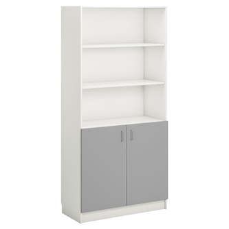 Norden FSC kirjahylly alakaapilla  L100xS47xK210, valkoinen