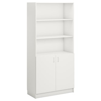 Norden FSC kirjahylly alakaapilla  L100xS47xK210, valkoinen