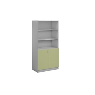 Norden FSC kirjahylly alakaapilla  L100xS60xK210, vaaleanharmaa