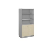 Norden FSC kirjahylly alakaapilla  L100xS60xK210, vaaleanharmaa