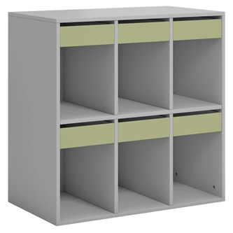 Norden oppilassäilytin 6 lokeroa / 6 ltk  L80xS45xK80, vaaleanharmaa