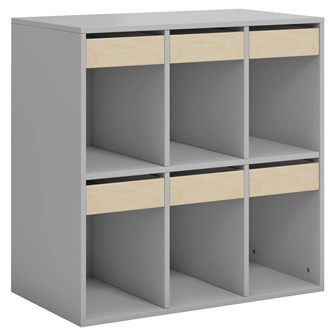 Norden oppilassäilytin 6 lokeroa / 6 ltk  L80xS45xK80, vaaleanharmaa