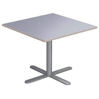 Cross X pilaripöytä 70 x 70 cm, HT, hopea jalusta