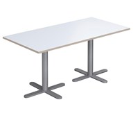 Cross X pilaripöytä 120 x 60 cm, HT, hopea jalusta