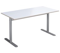 Cross T pilaripöytä 140 x 70 cm, HT, hopea jalusta