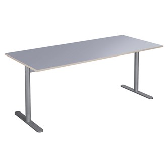 Cross T pilaripöytä 180 x 80 cm, HT, hopea jalusta