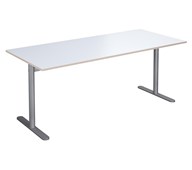 Cross T pilaripöytä 180 x 80 cm, HT, hopea jalusta