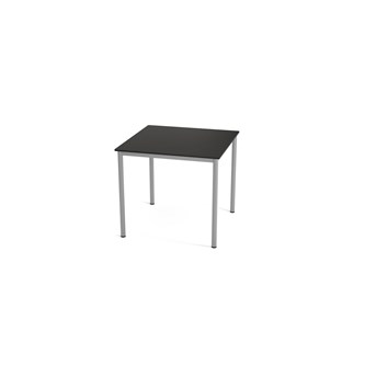 Multiflex BX C -pöytä, 80 x 80, K 72-88 cm, hopea jalusta