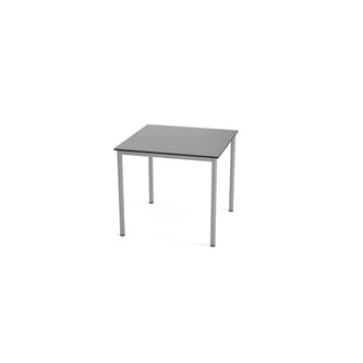Multiflex BX C -pöytä, 80 x 80, K 72-88 cm, hopea jalusta