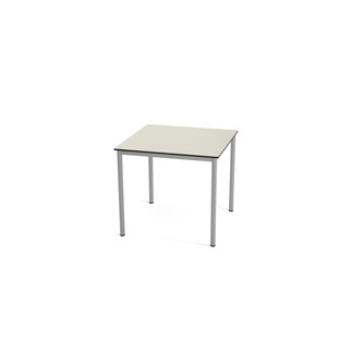Multiflex BX C -pöytä, 80 x 80, K 72-88 cm, hopea jalusta
