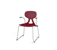 Poly-tuoli, medium, käsinojilla, kehäjalalla, ist.kork. 45 cm, riviliittimillä